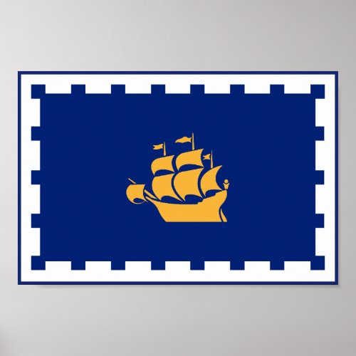 Flag of the city of Quebec City  Poster