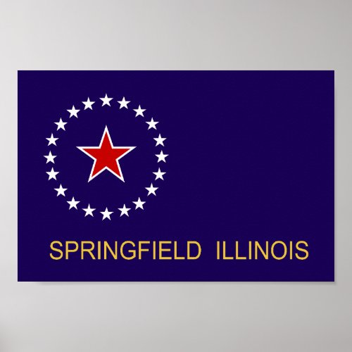 Flag of the city of Springfield Poster