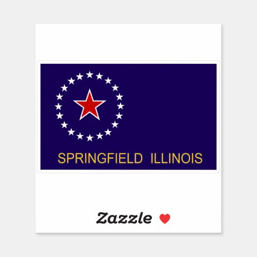 Flag of the city of Springfield Sticker