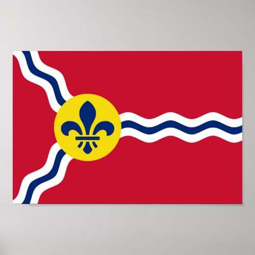 Flag of the city of St Louis Poster