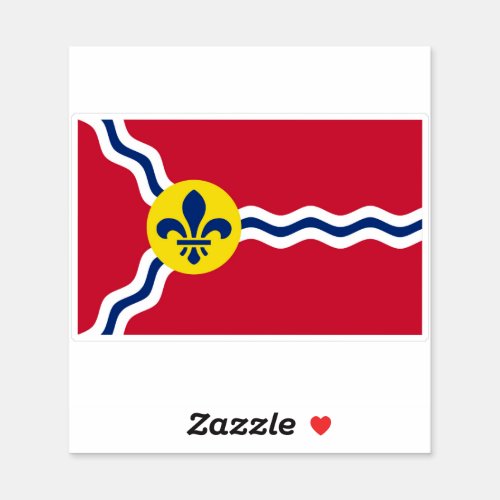 Flag of the city of St Louis Sticker