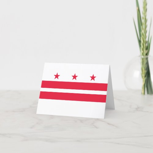 Flag of the city of Washington DC Card