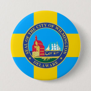 Flag of the City of Wilmington, Delaware Button