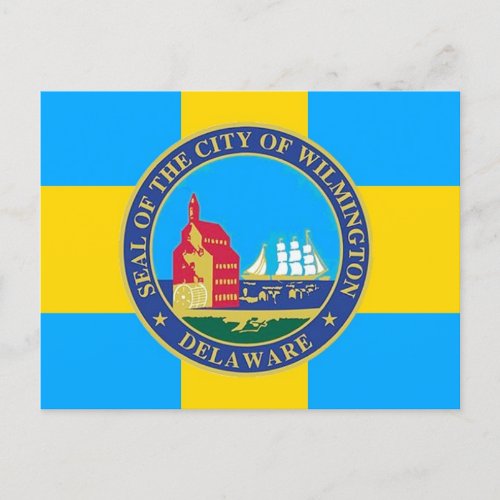 Flag of the City of Wilmington Delaware Postcard