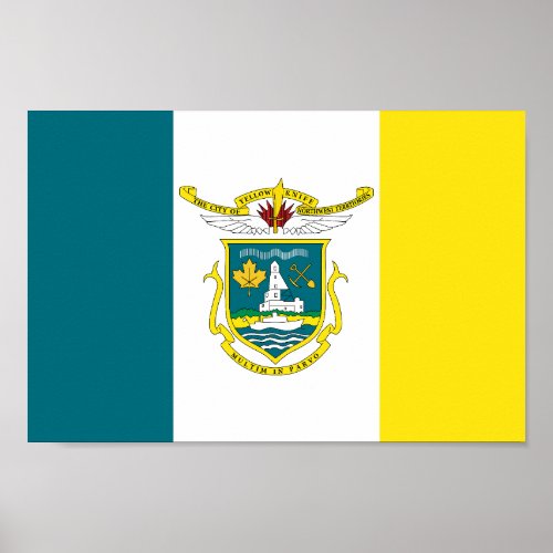 Flag of the city of Yellowknife  Poster