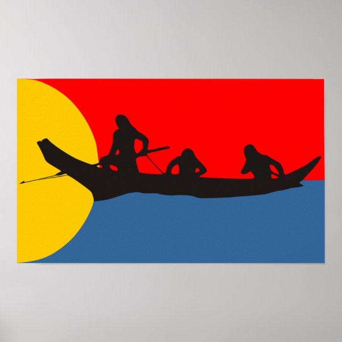 Flag of the Clatsop Tribe, Oregon Poster