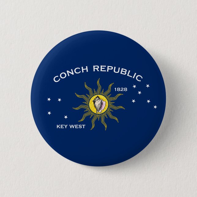 Flag of the Conch Republic, Flag of Key West Button (Front)