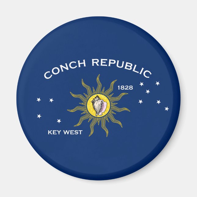 Flag of the Conch Republic, Flag of Key West Magnet (Front)