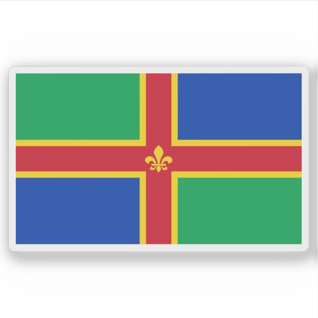 Flag of the county of Lincolnshire, England Sticker (Front)