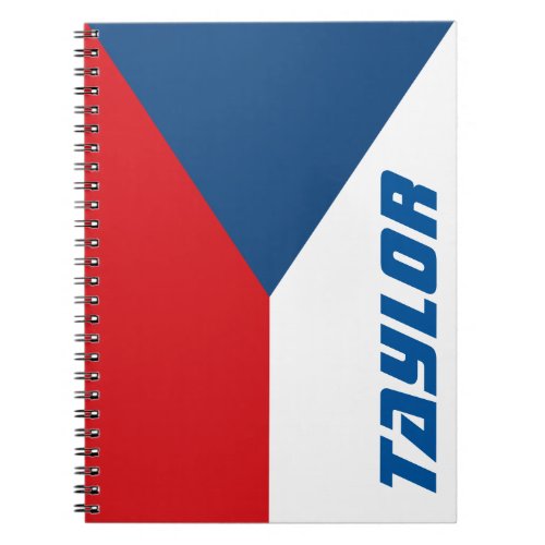 Flag of the Czech Republic Personalized Notebook