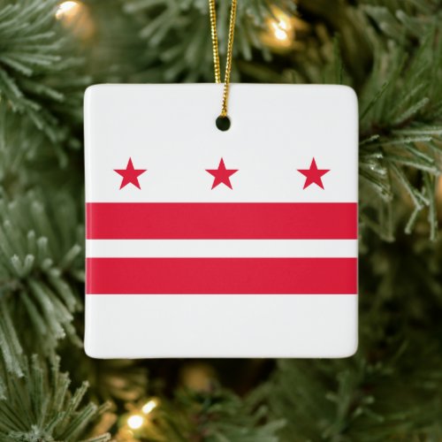 Flag of the District of Columbia USA Ceramic Ornament