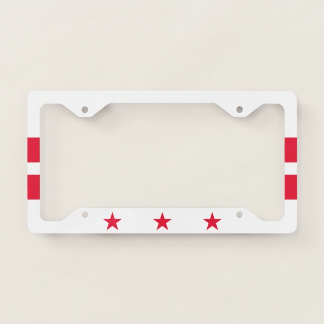 Flag of the District of Columbia (USA) License Plate Frame (Front)