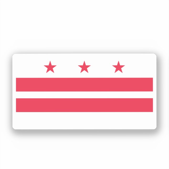 Flag of the District of Columbia (USA) Sticker (Front)