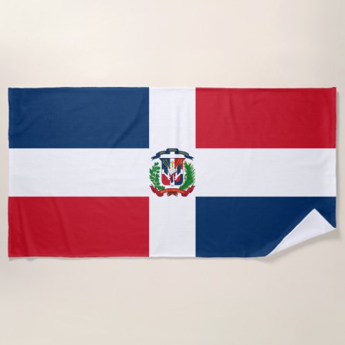 Flag of the Dominican Republic Beach Towel