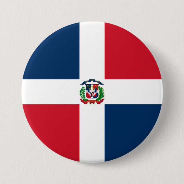 Flag of the Dominican Republic Button (Front)