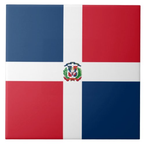 Flag of the Dominican Republic Ceramic Tile
