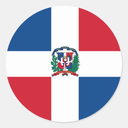 Flag of the Dominican Republic Classic Round Sticker