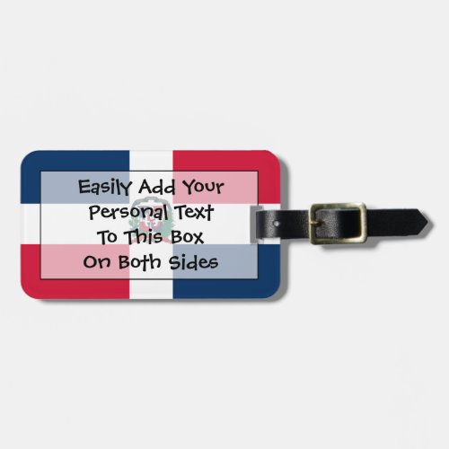 Flag of the Dominican Republic Easy ID Personal Luggage Tag