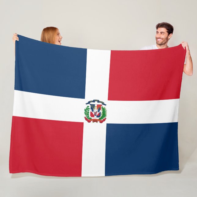 Flag of the Dominican Republic Fleece Blanket (In Situ)