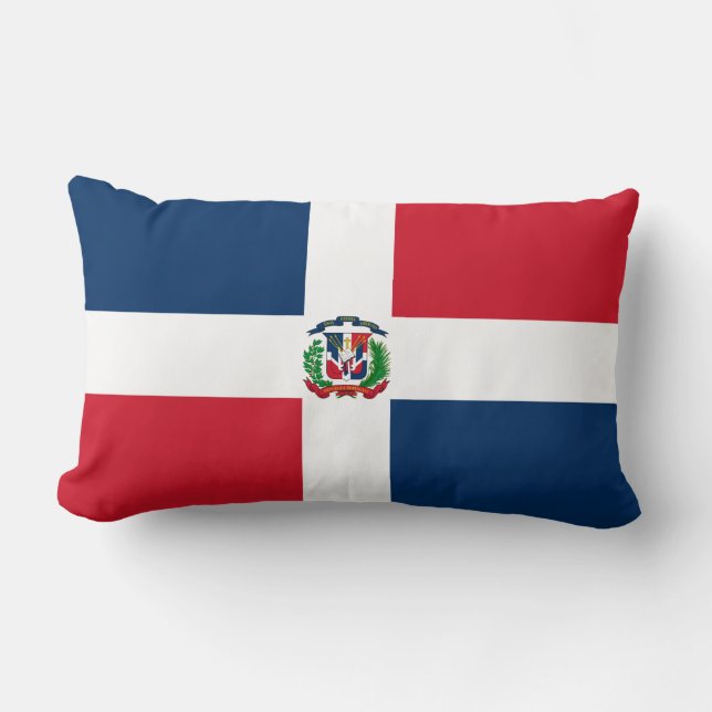 Flag of the Dominican Republic Lumbar Pillow (Front)