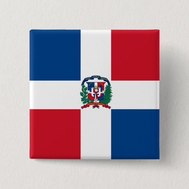 Flag of the Dominican Republic Pinback Button (Front)