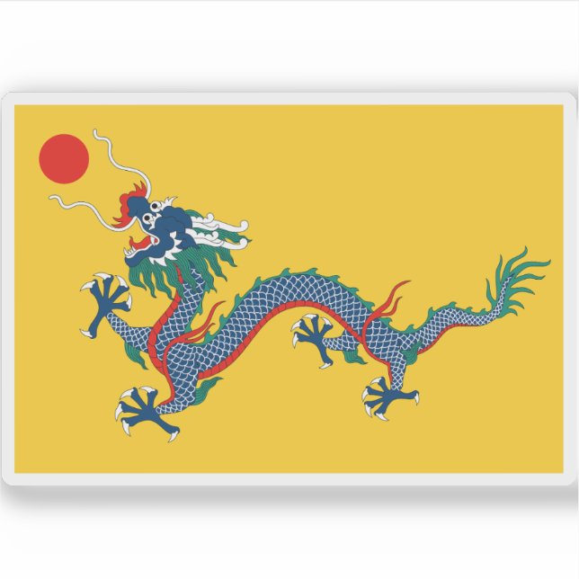Flag of the Empire of China Sticker (Front)