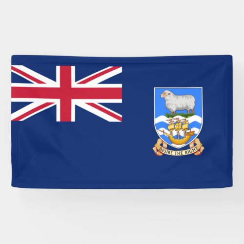 Flag of the Falkland Islands British Territory Banner