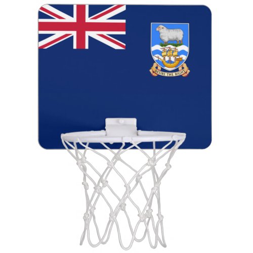 Flag of the Falkland Islands British Territory Mini Basketball Hoop