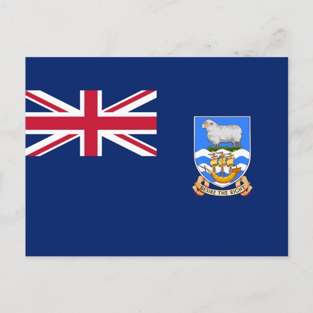 Flag of the Falkland Islands (British Territory) Postcard (Front)