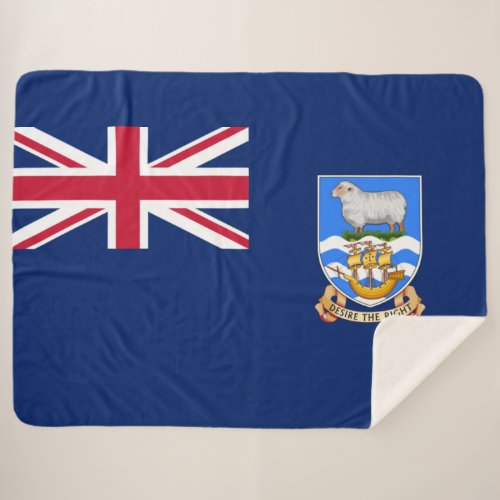 Flag of the Falkland Islands British Territory Sherpa Blanket