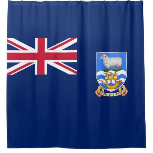 Flag of the Falkland Islands British Territory Shower Curtain