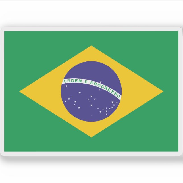 Flag of the Federative Republic of Brazil Sticker (Front)