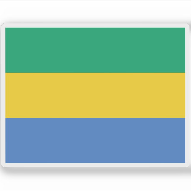 Flag of the Gabonese Republic (Gabon) Sticker (Front)