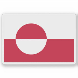 Flag of the Greenlandic Inuit or Greenlanders Sticker