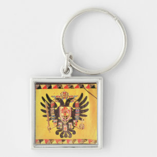 Flag of the Imperial Habsburg Dynasty, c.1700 Keychain