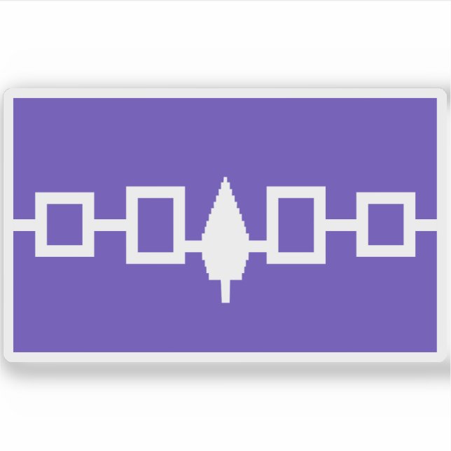 Flag of the Iroquois Confederacy (Haudenosaunee) Sticker (Front)