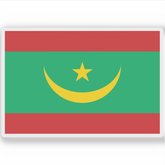 Flag of the Islamic Republic of Mauritania Sticker (Front)