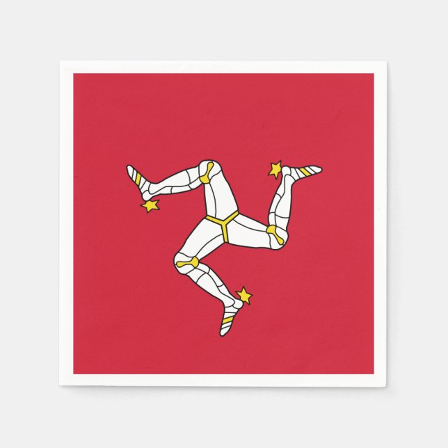 Flag of  the Isle of Man Paper Napkins (Front)