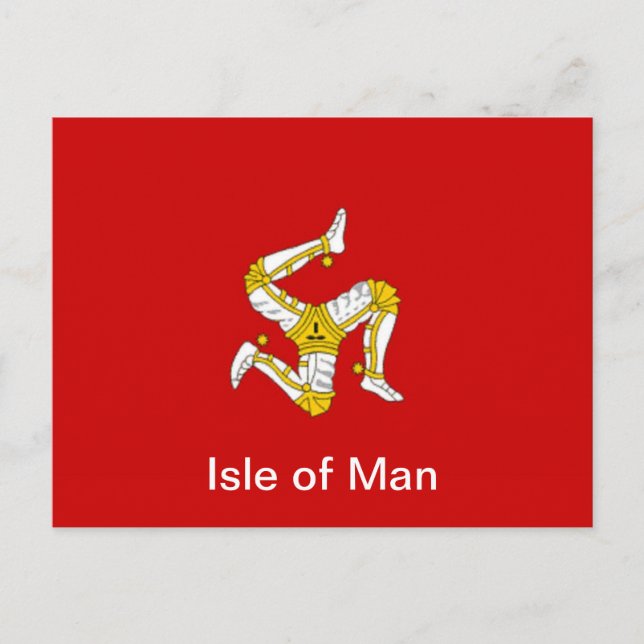 Flag of  the Isle of Man Postcard (Front)