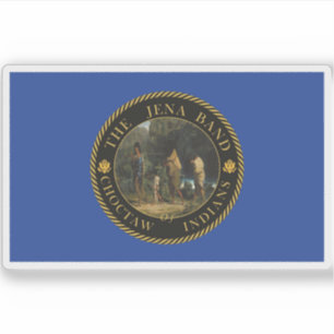 Flag of the Jena Band of Choctaw Indians, USA Sticker
