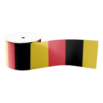 Flag Of  The Kingdom Of Belgium Grosgrain Ribbon by DigitalSolutions2u at Zazzle