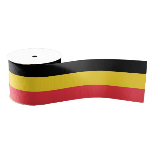 Flag of  the Kingdom of Belgium Horizontal Stripes Grosgrain Ribbon