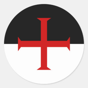 Flag of the Knights Templar Classic Round Sticker