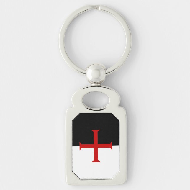 Flag of the Knights Templar Keychain (Front)