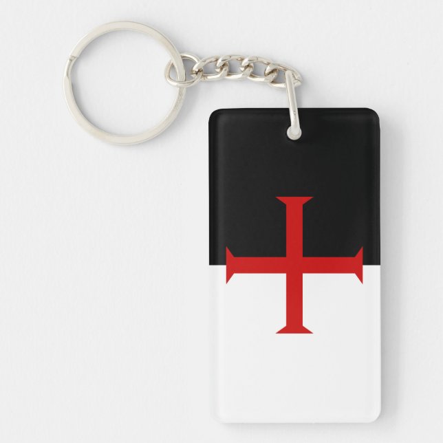Flag of the Knights Templar Keychain (Front)