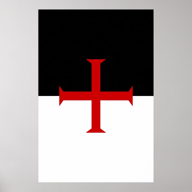 Flag of the Knights Templar Poster (Front)
