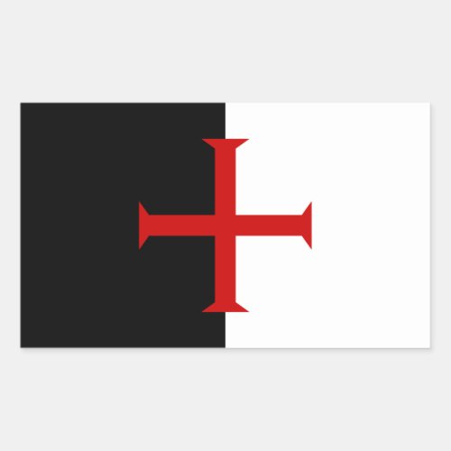 Flag of the Knights Templar Rectangular Sticker