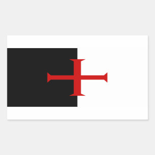 Flag of the Knights Templar Rectangular Sticker