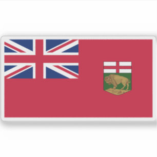 Flag of the Manitoba province, Canada Sticker