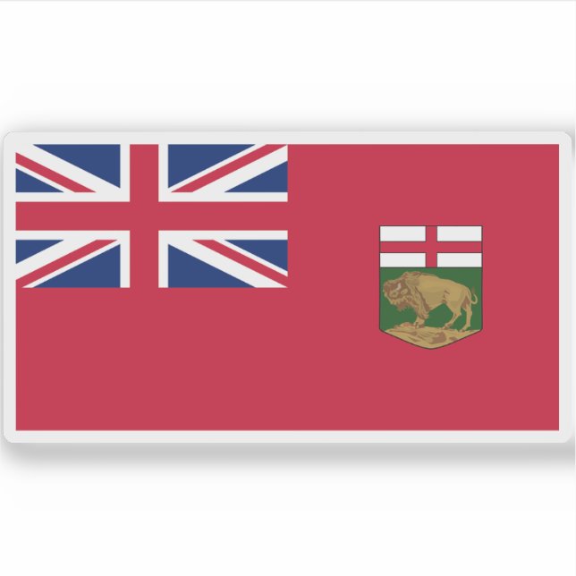 Flag of the Manitoba province, Canada Sticker (Front)